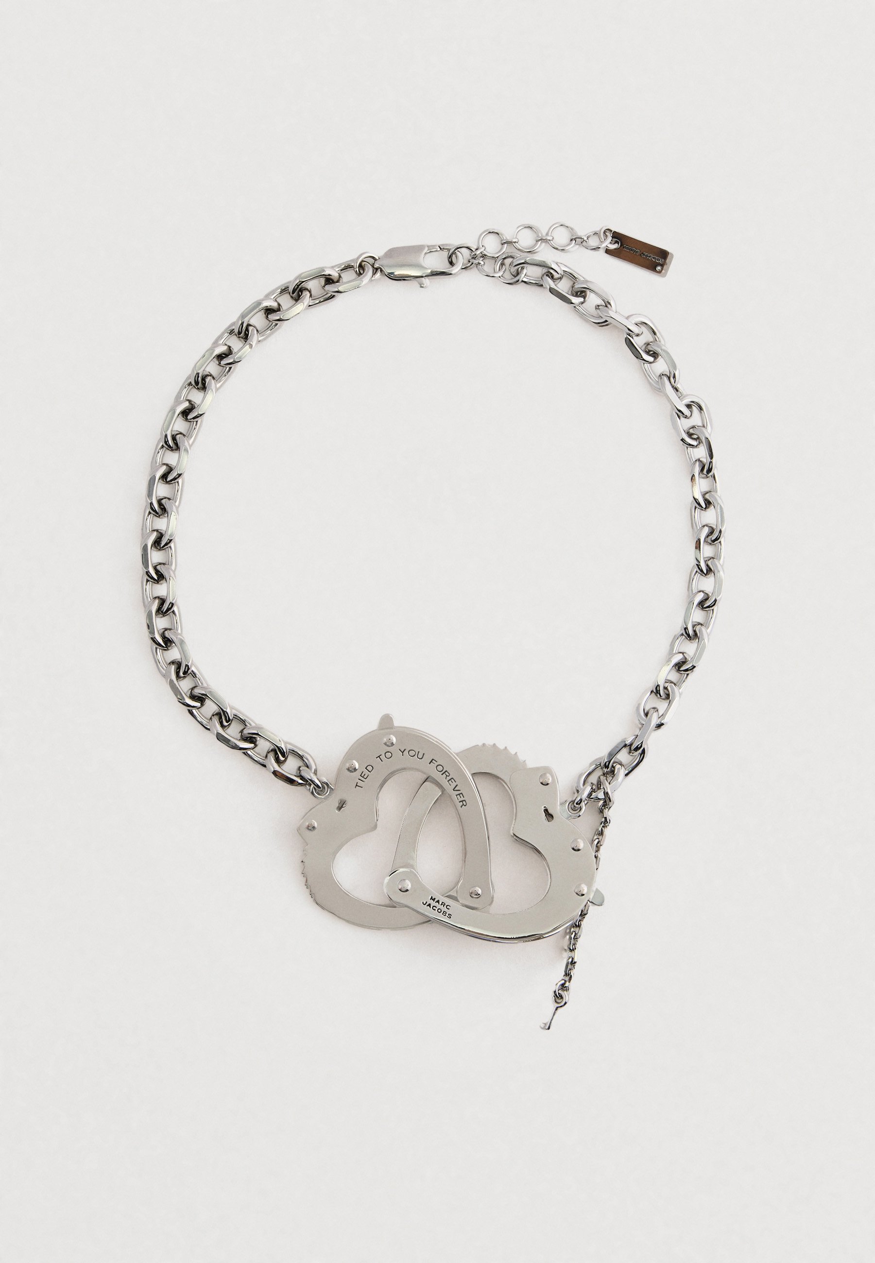 MARC JACOBS HEART HANDCUFF NECKLACE - Necklace - light antique