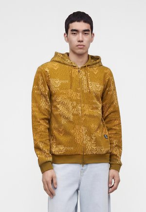 EA7 Emporio Armani, TRAIN LOGO SERIES MONOGRAM - Sweat zippé - brown