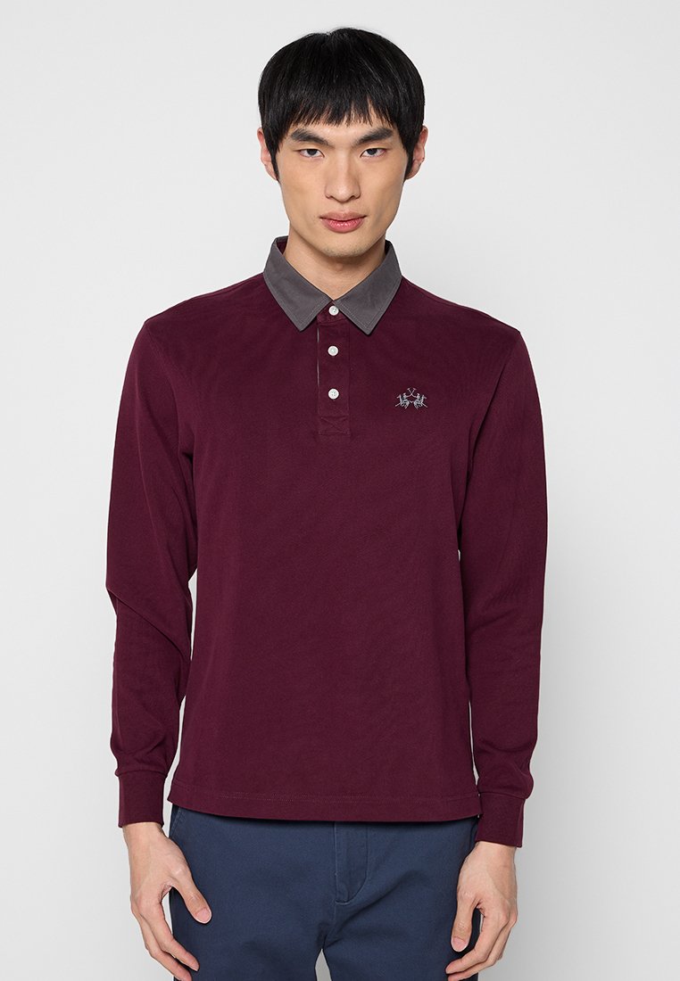 LA MARTINA Poloshirt donkerrood