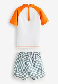 Next SUNSAFE SET - REGULAR FIT - Jogginghose - orange checkerboard