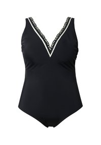 Ulla Popken PRINTED NECKLINE   - Costume da bagno - black