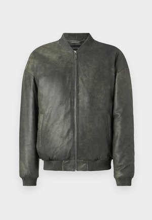 JACKET - Veste en cuir - black