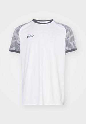 JAKO ICONIC - T-shirt print - weiß/soft grey/anthra light