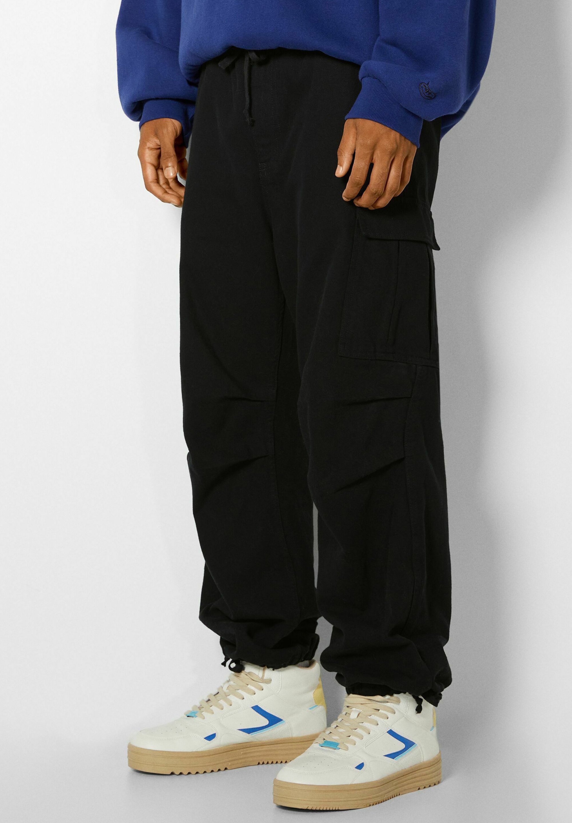 Cargo Pants Pantaloni Cargo Neri Bershka Pantaloni Tuta Bershka