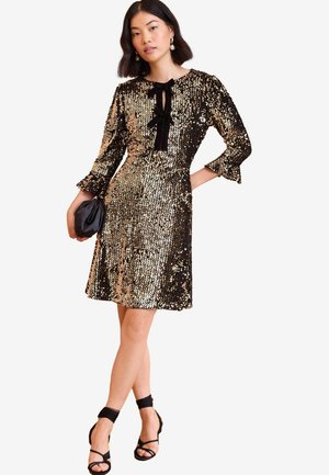 Love & Roses REGULAR FIT - SEQUIN BOW DETAIL - Koktélruha / Partiruha - gold