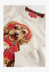 Unausgewählt, cream tartan dog graphic