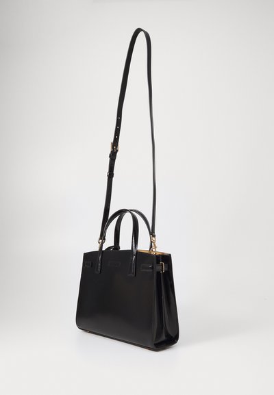 Tory Burch ROBINSON SPAZZOLATO SMALL SATCHEL - Handtas - black