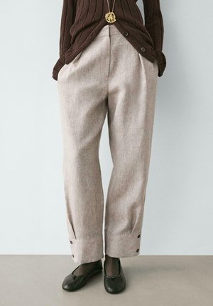 Massimo Dutti WITH DETAIL - Pantaloni - mottled light brown