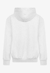 Vit huva sweatshirt med texturerad finish, ribbat ärmslut och midja. Har en rymlig huva och en avslappnad passform bak.