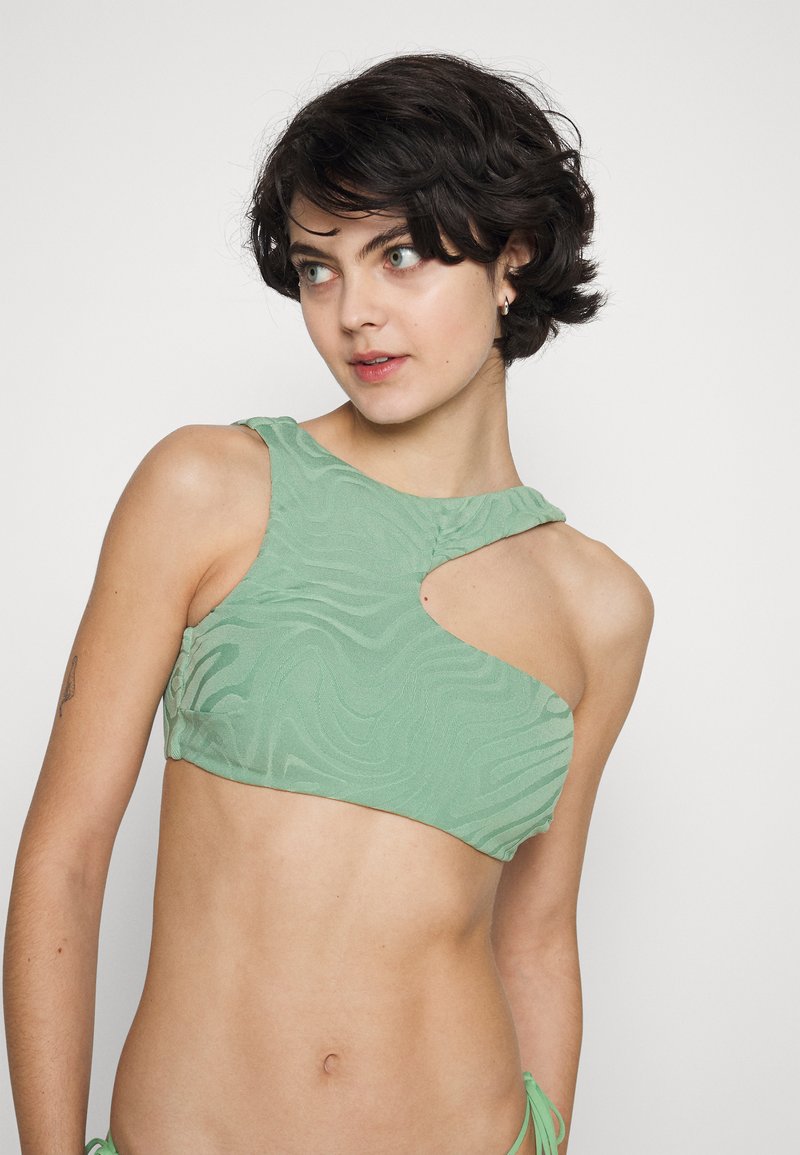Seafolly SECOND WAVE ASSYMETRICAL TANK - Πάνω μέρος μπικίνι - palm green