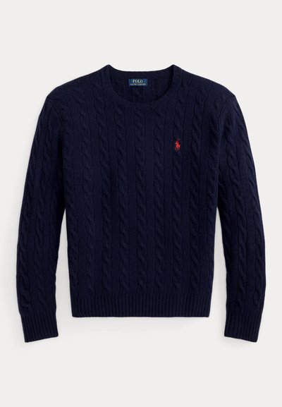 Polo Ralph Lauren CABLE-KNIT WOOL-CASHMERE SWEATER - Pullover - hunter navy