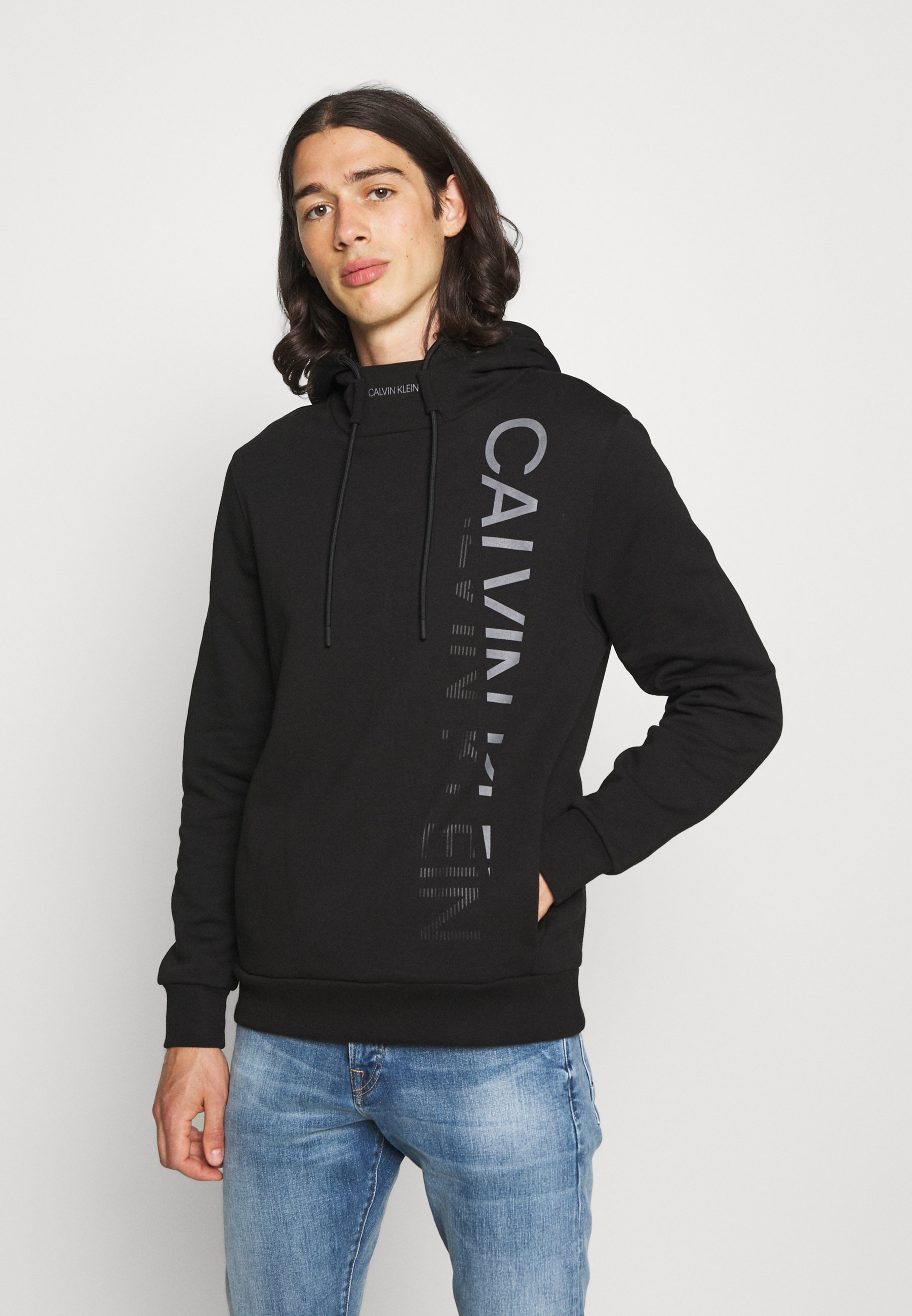Calvin Klein BOLD LOGO HOODIE - Sudadera - ck black/negro - Zalando.es