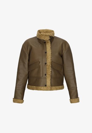 DreiMaster, DREIMASTER JACKET - Kožená bunda - olive
