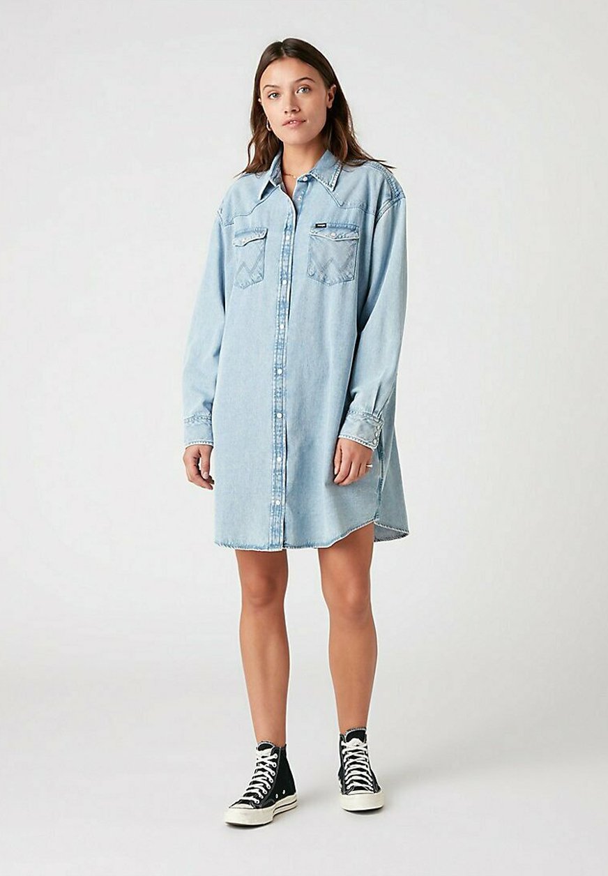 Wrangler Denim dress - hellblau/light 