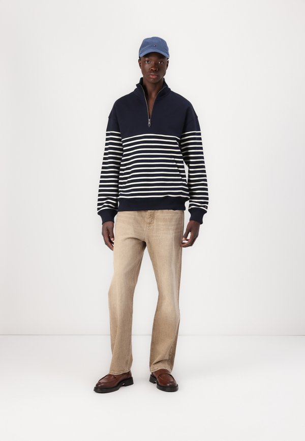 PLACED STRIPE ZIP - Sweatshirt4