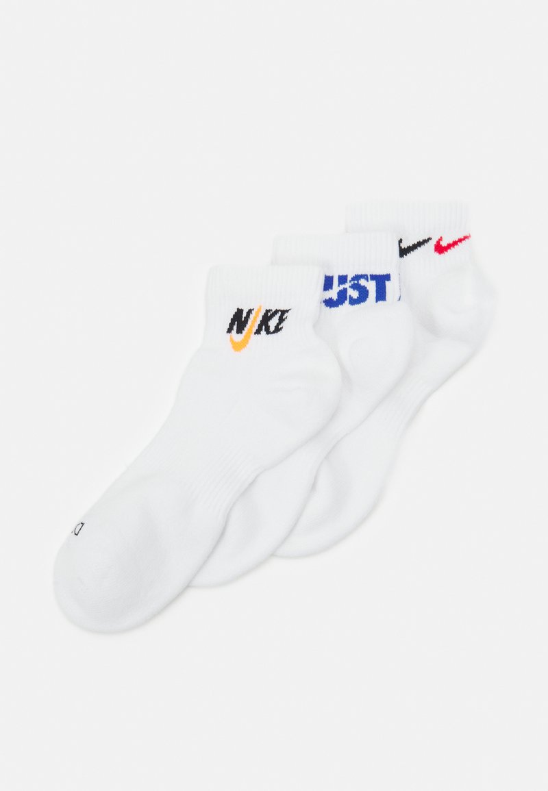 Nike Performance EVERYDAY PLUS CUSH ANKLE UNISEX 3 PACK - Calcetines de deporte - white