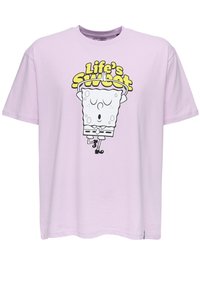 Re:Covered SPONGEBOB LIFES SWEET - Printtipaita - purple