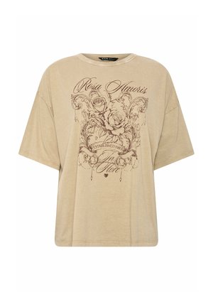 Yours Clothing, PLUS SIZE T-SHIRTS - Langarmshirt - beige