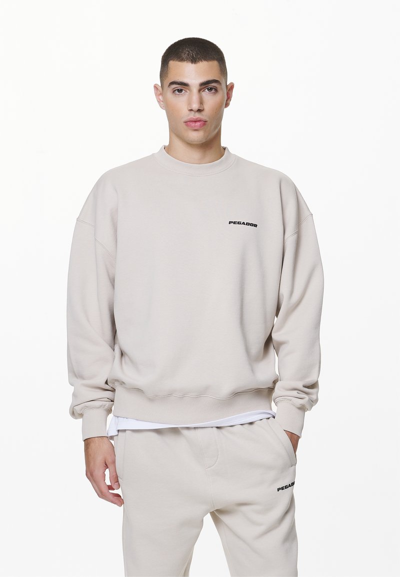 Pegador LOGO OVERSIZED SWEATER - Felpa - washed dust cream