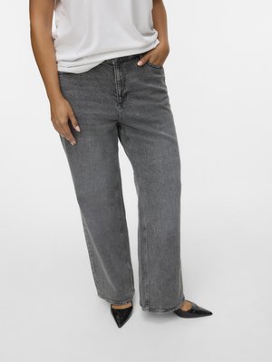Vero Moda Curve VMTESSA WIDE CURVE - Wide leg - medium grey