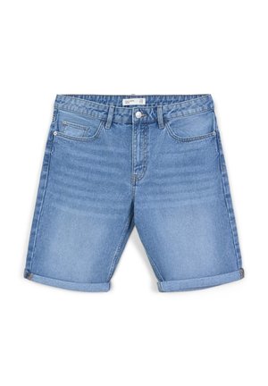 MEDIO - Shorts di jeans - blu denim medio