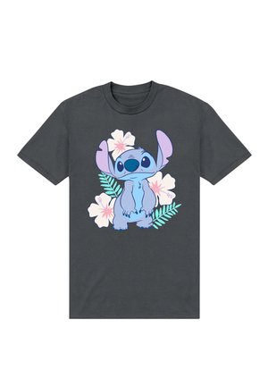 LILO  STITCH STITCH FLOWER  - T-shirt imprimé - light charcoal