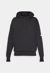 ESSENTIALS LOOSE-FIT 3 BAR - Kapuzenpullover - black/white