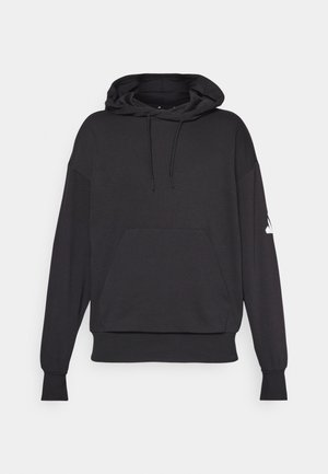 adidas Sportswear ESSENTIALS LOOSE-FIT 3 BAR - Hættetrøje - black/white
