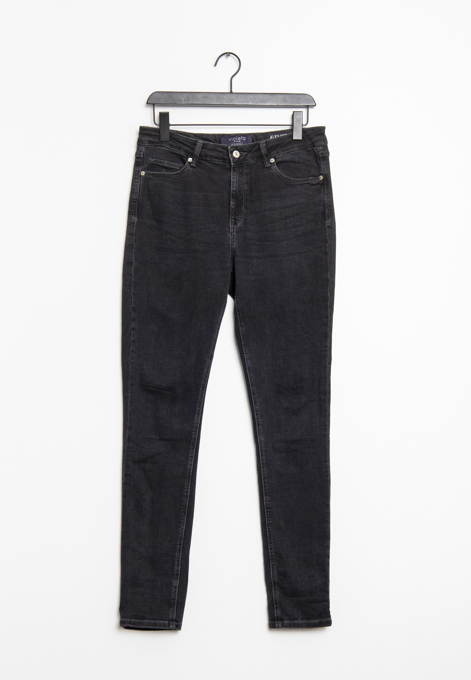 Violeta by Mango Vaqueros slim fit black/negro - (Segunda mano) - Zalando.es