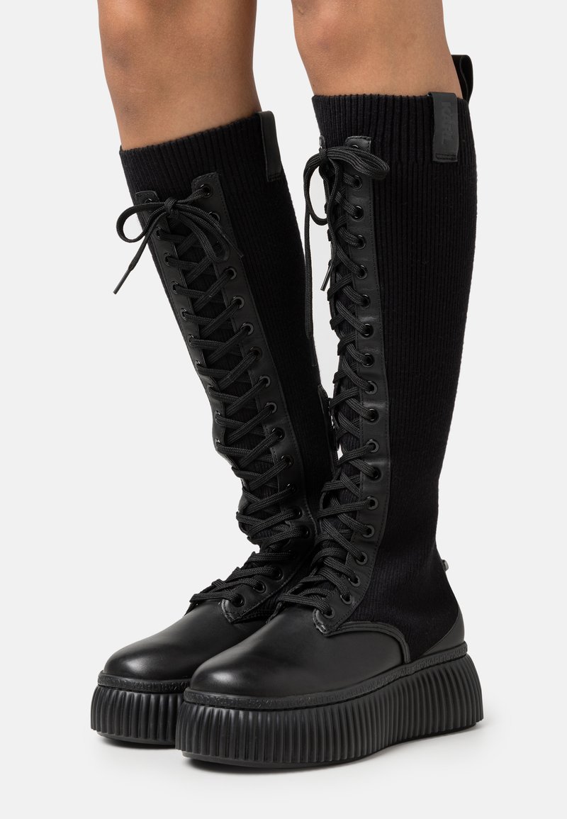KARL LAGERFELD KREEPER BOOT Botas con plataforma black/negro