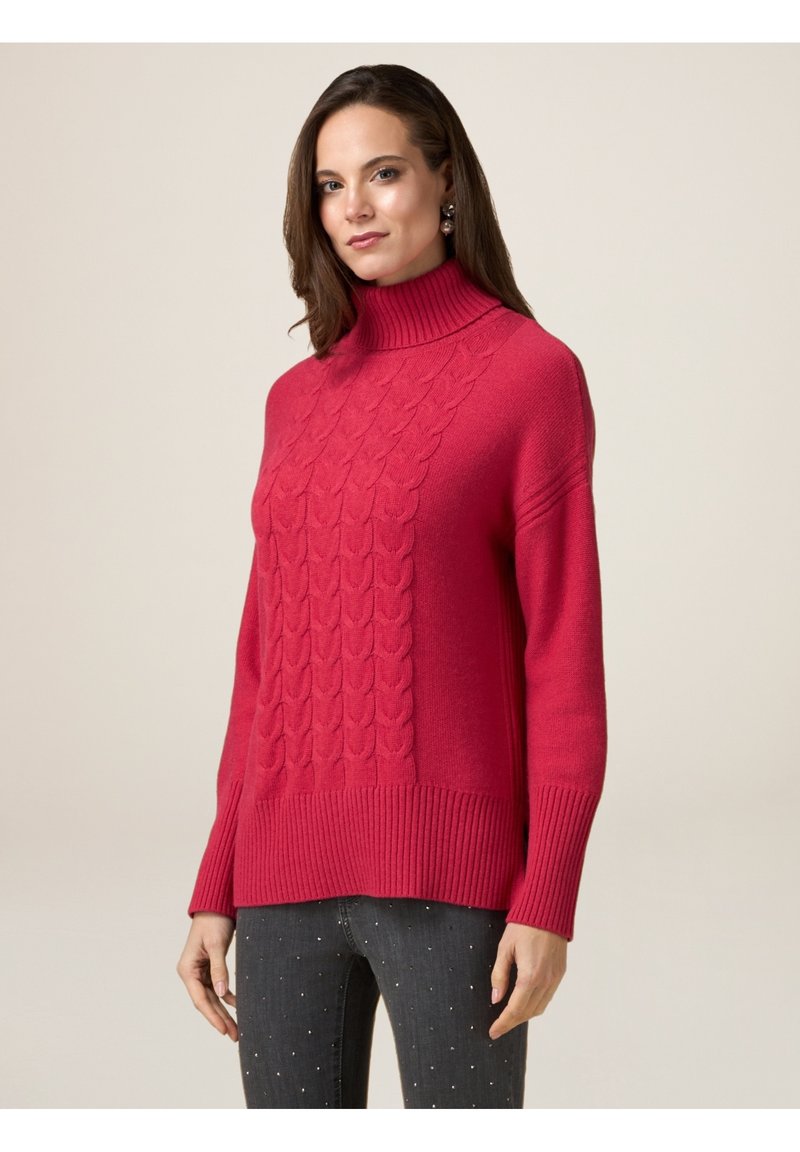 Oltre DOLCEVITA CON DETTAGLIO TRECCE - Maglione - rosso