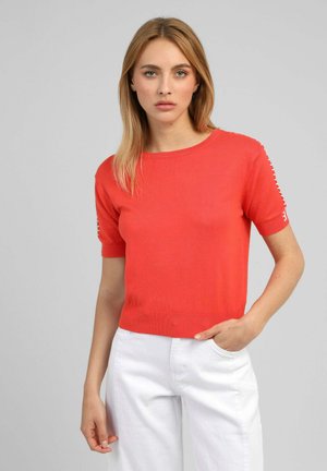 AN'GE, PULL NIKOLI COQUELICOT - T-shirt imprimé - coquelicot