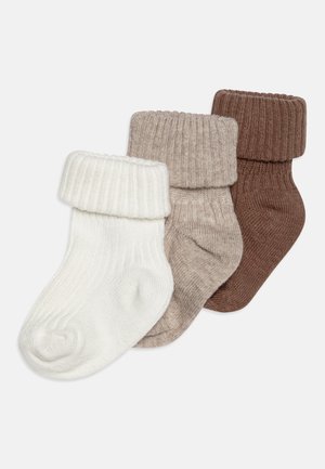 UNISEX 3 PACK - Ponožky - creme/beige/brown