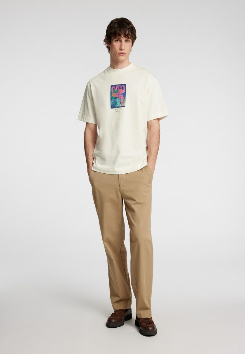 Selected Homme T-shirt print crème