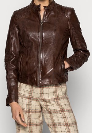 Leren jas - dark brown