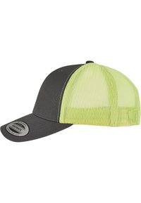 Flexfit TRUCKER RETRO TRUCKER 2 TONE - Naģene - charcoal/ neon green