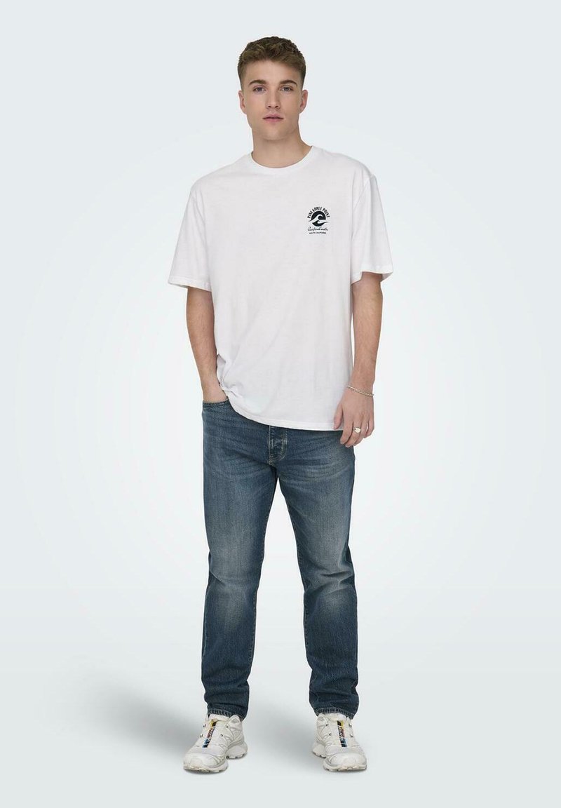 Only & Sons 2ER-SET KURZARM RUNDHALS - Print T-shirt - weiß