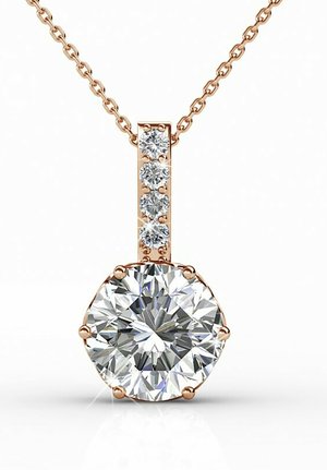 KRISTINE - Collier - couleur or rose cristal