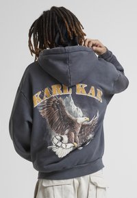 Karl Kani - SMALL SIGNATURE WASHED EAGLE HOODIE UNISEX - Sweatshirt - bleach black Thumbnail-Bild 1