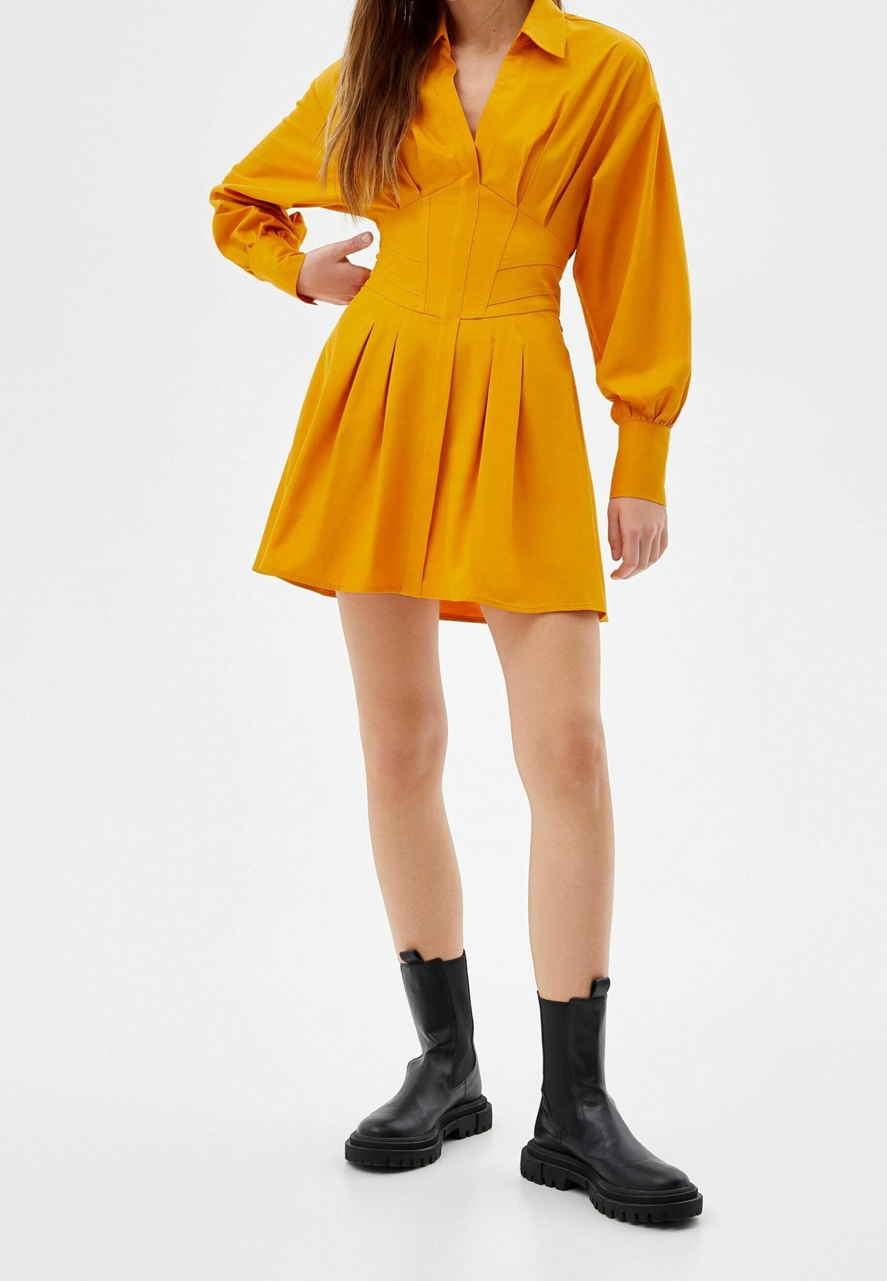 bershka shirt dress Bershka Shirt dress - orange - (Pre-owned)