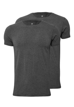 2 PACK - Basic T-shirt - mottled dark grey