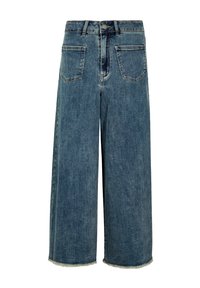 GIANA HIGH WAIST PALAZZO - Wide Leg - green blue