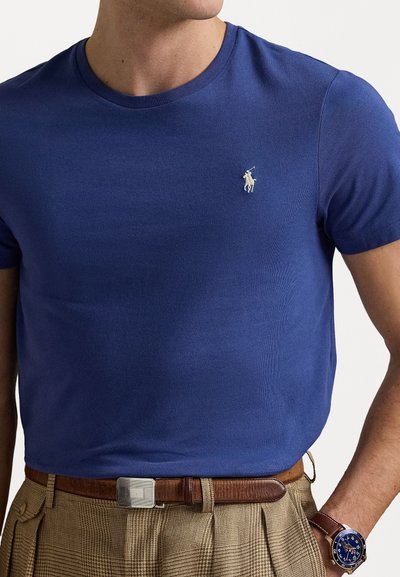 Polo Ralph Lauren CUSTOM SLIM FIT JERSEY CREWNECK T-SHIRT - Camiseta básica - earth blue