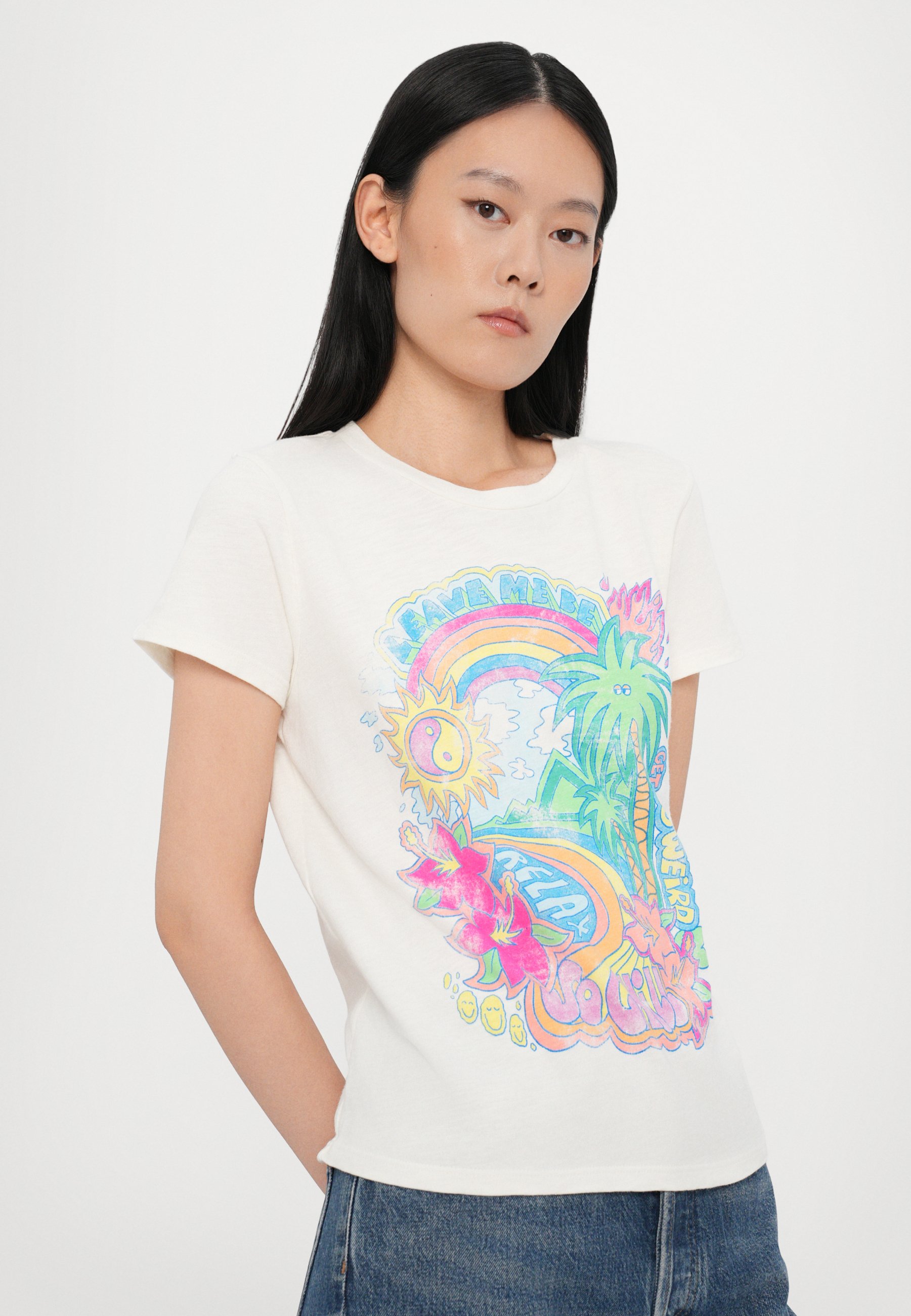 Mother THE LIL SINFUL SUPERIOR - T-shirt print - white/wit