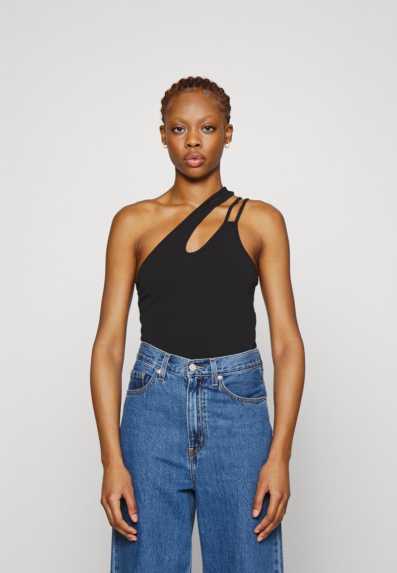 ONLY ONLTHEA ONE SHOULDER Tshirt basic black/zwart Zalando.nl