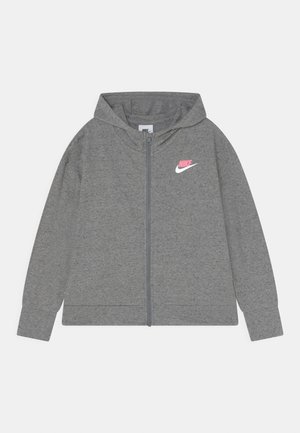 Strickjacke - carbon heather/smoke grey/sunset pulse