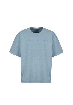 Karl Kani, AUTOGRAPH HEAVY BOXY  - T-shirt con stampa - light blue