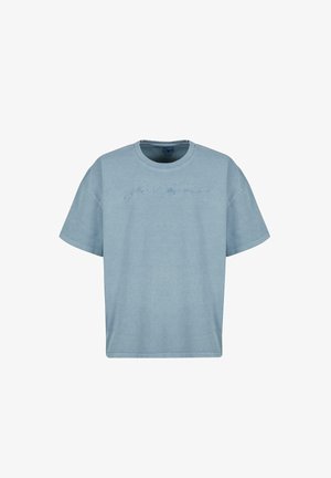 Karl Kani, AUTOGRAPH HEAVY BOXY - T-shirt con stampa - light blue
