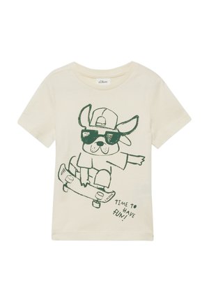 T-shirt print - creme