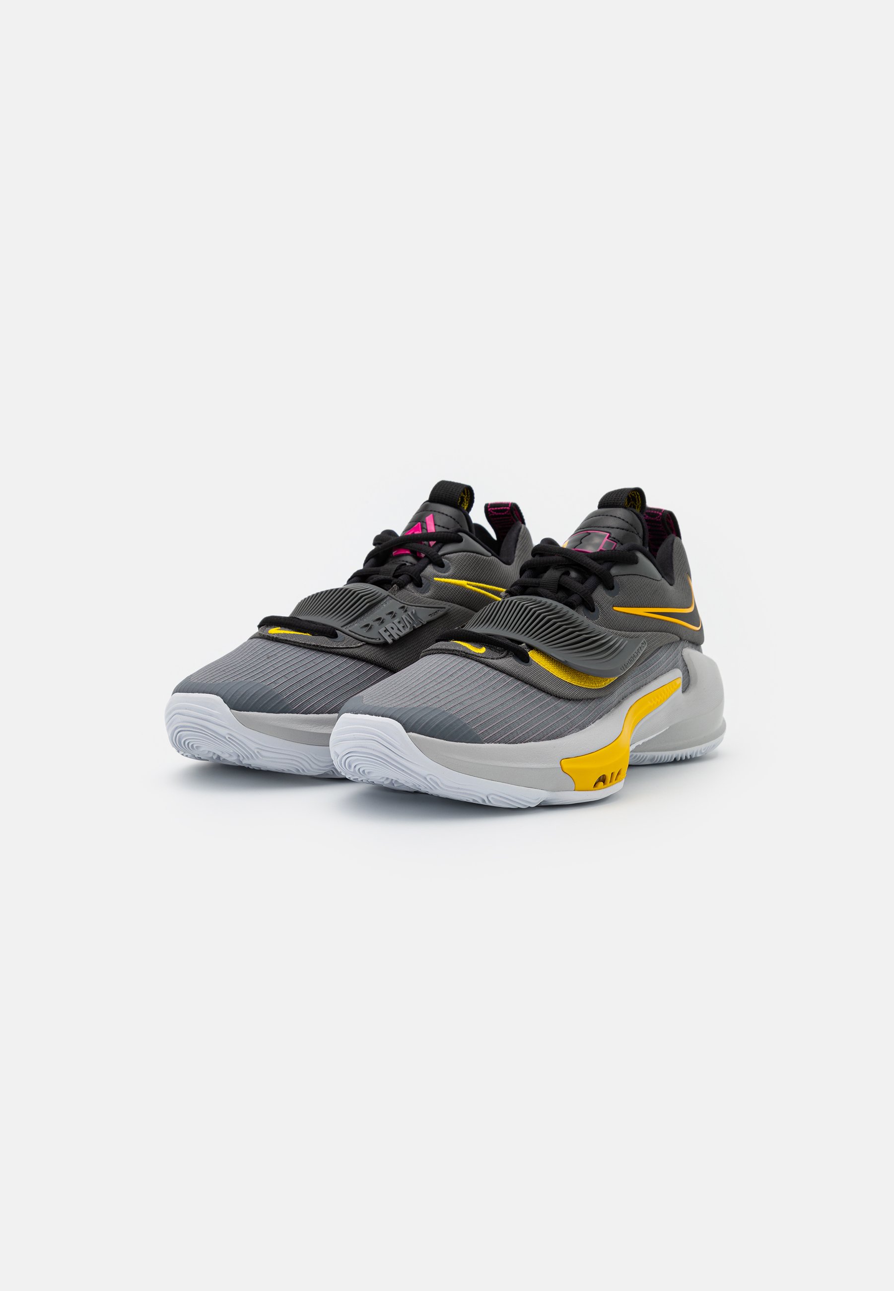 Nike Performance ZOOM FREAK 3 - Scarpe da basket - iron grey/black/vivid  sulfur/grigio - Zalando.it